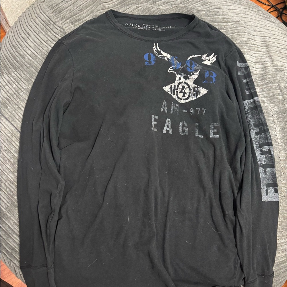 American Eagle Outfitters Black Graphic Men's Shirt